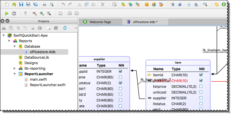 Screen shot of .4db file being added to Database node